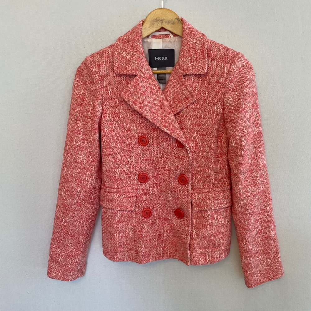 Mexx Women's Size 4 Double Breasted Blazer Lined Pockets